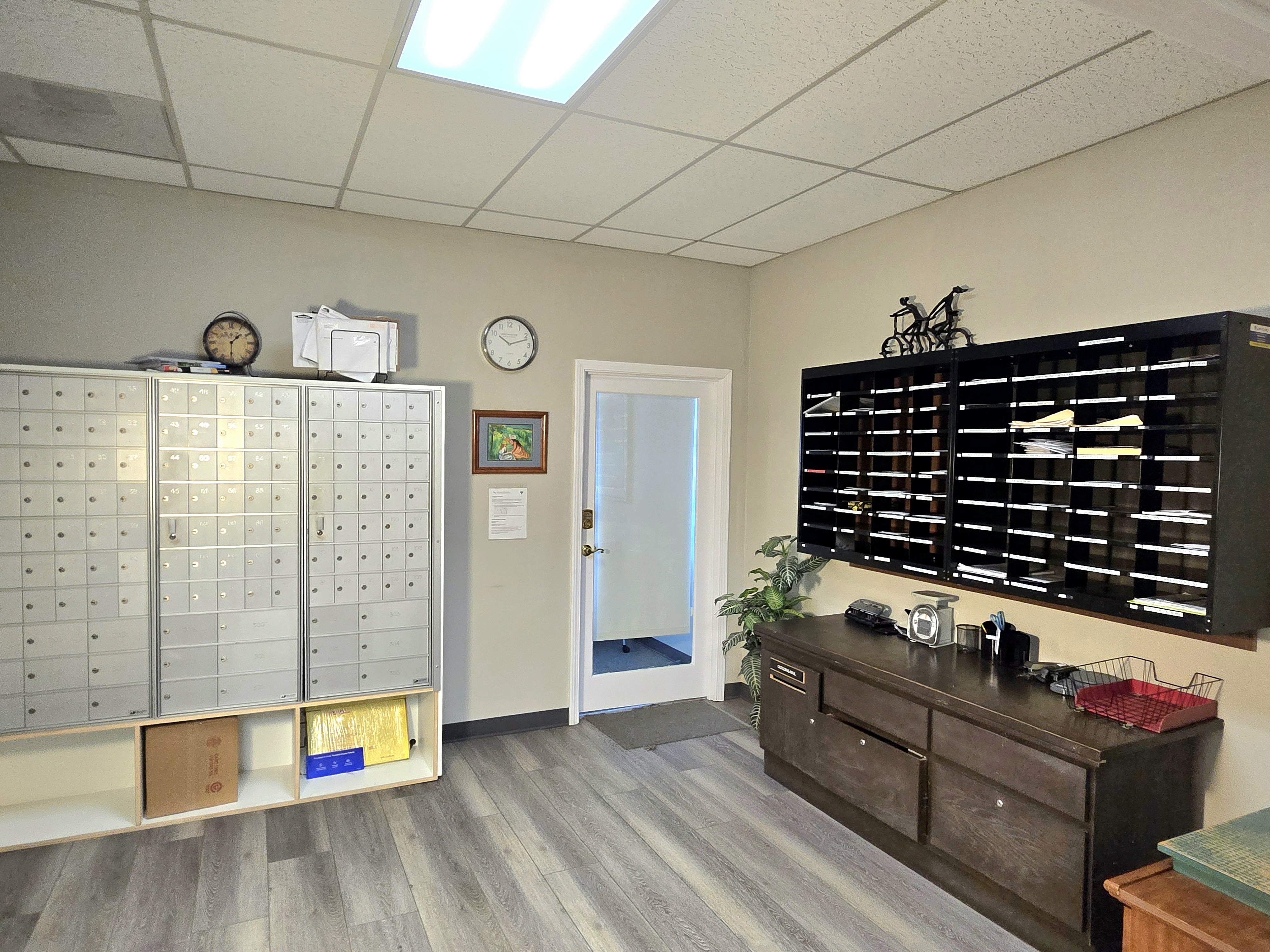 Resident mailboxes at East County Business Center